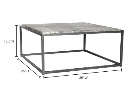 Moe's - Winslow Marble Coffee Table in Gray