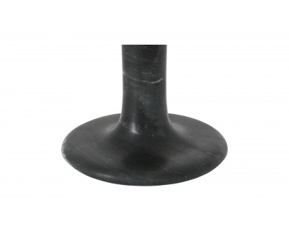 Moe's East Modern Tall Candle Holder - Black Vein Marble