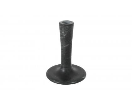 Moe's East Modern Tall Candle Holder - Black Vein Marble