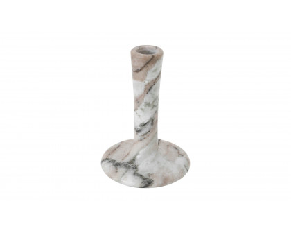 Moe's East Modern Tall Candle Holder - Brown Torrent Marble