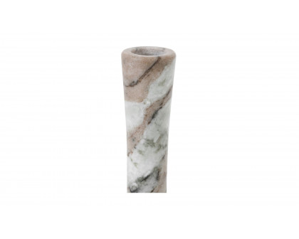 Moe's East Modern Tall Candle Holder - Brown Torrent Marble