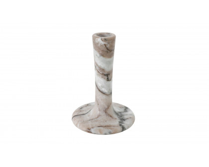 Moe's East Modern Tall Candle Holder - Brown Torrent Marble