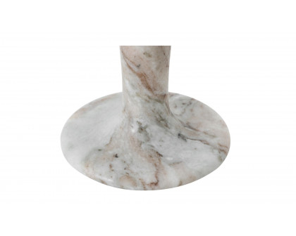 Moe's East Modern Short Candle Holder - Brown Torrent Marble