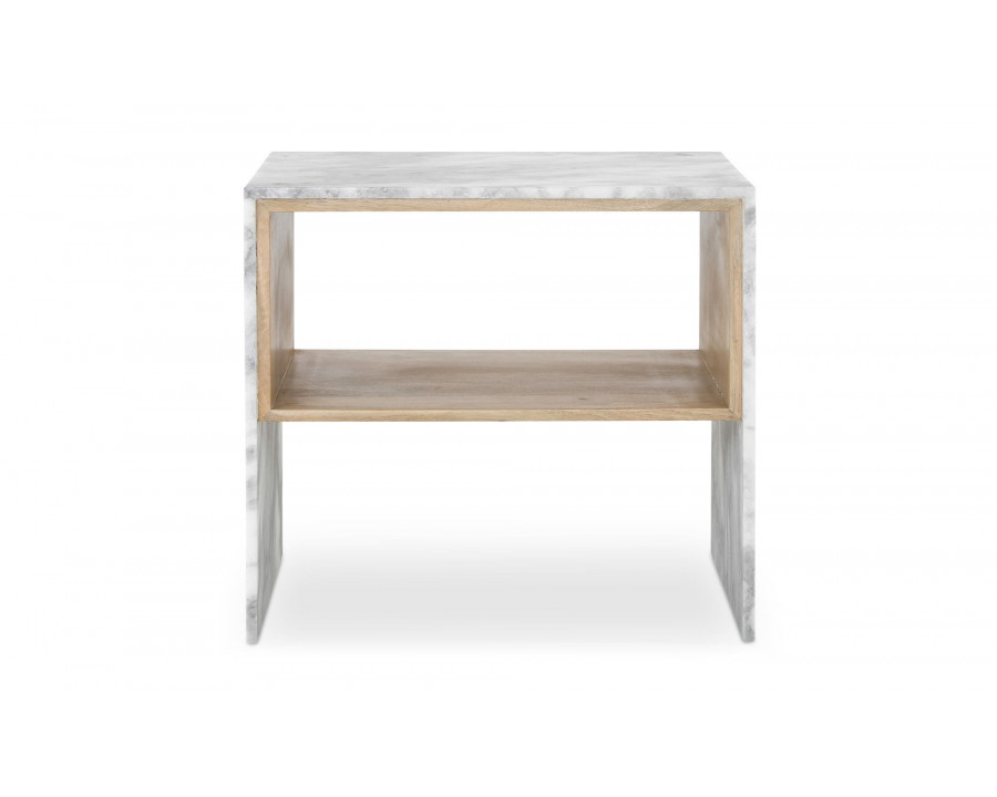 Moe's - Lin Contemporary Accent Table in White Marble