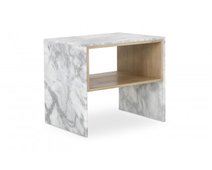 Moe's - Lin Contemporary Accent Table in White Marble