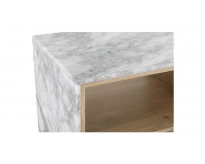 Moe's - Lin Contemporary Accent Table in White Marble