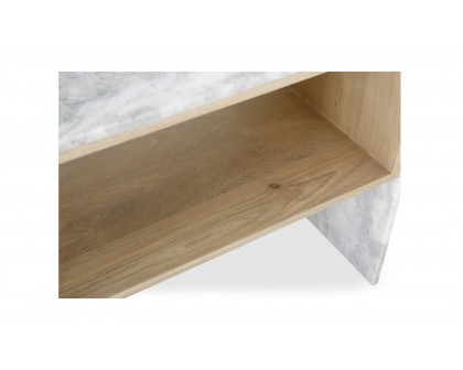 Moe's - Lin Contemporary Accent Table in White Marble