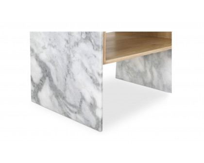 Moe's - Lin Contemporary Accent Table in White Marble