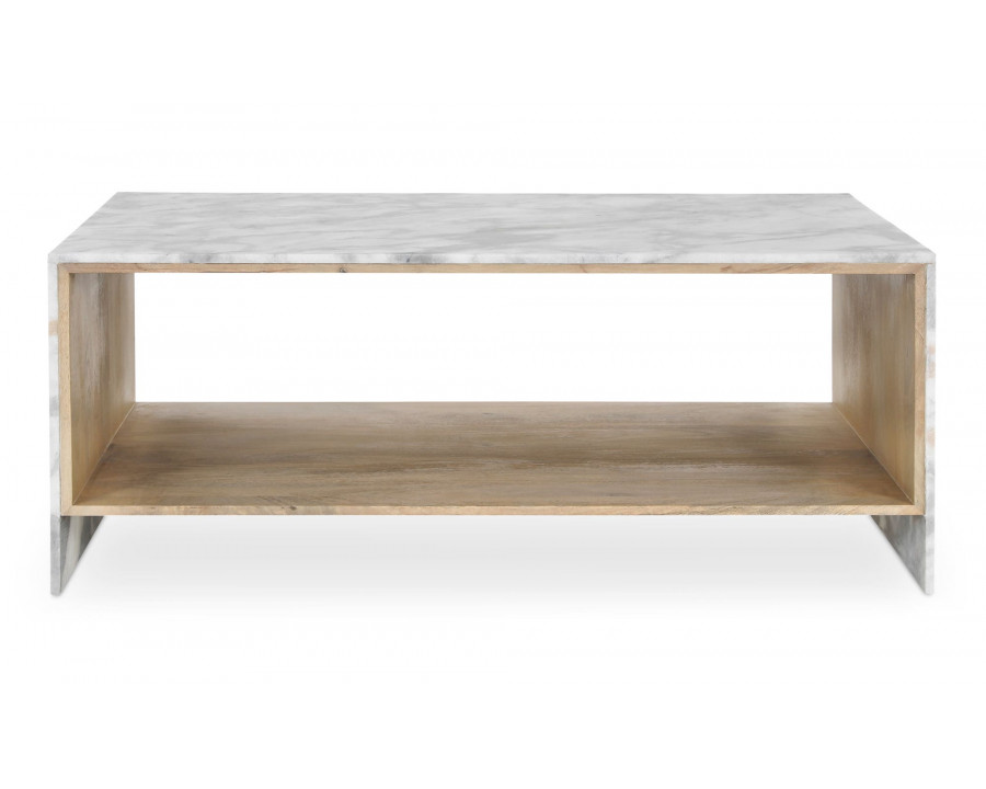 Moe's - Lin Contemporary Coffee Table in White Marble