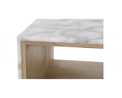 Moe's - Lin Contemporary Coffee Table in White Marble