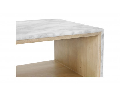 Moe's - Lin Contemporary Coffee Table in White Marble