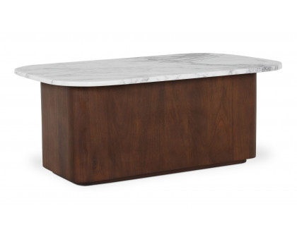 Moe's - Dash Contemporary Coffee Table in Calacatta Marble