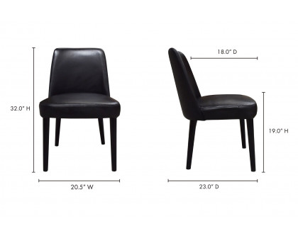 Moe's - Fitch Dining Chair Set of 2 in Black