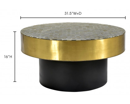 Moe's - Optic Coffee Table in Brass