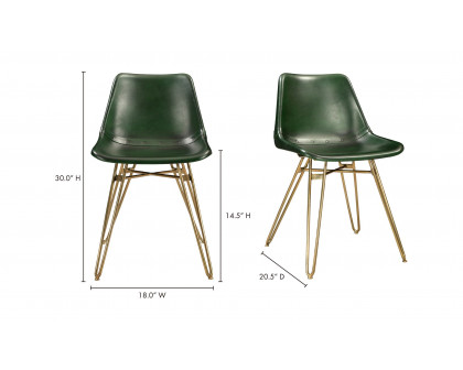 Moe's Omni Contemporary Dining Chair Set of 2 - Green