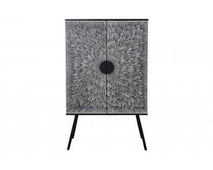 Moe's Sunburst Wine Cabinet - Black