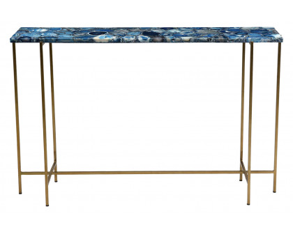 Moe's - Blue Agate Console Table in Blue