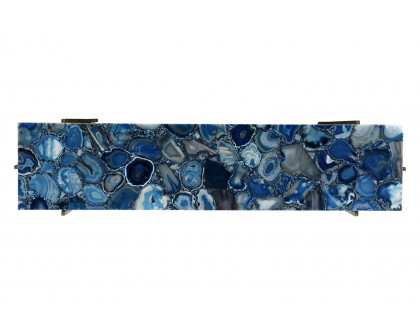 Moe's - Blue Agate Console Table in Blue