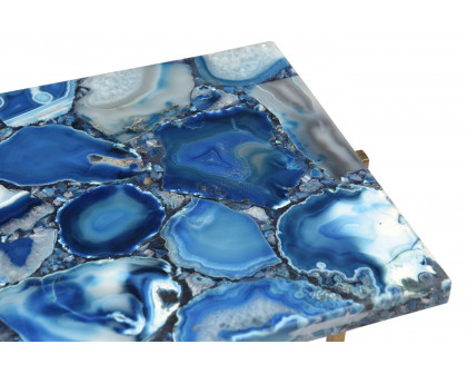 Moe's - Blue Agate Console Table in Blue