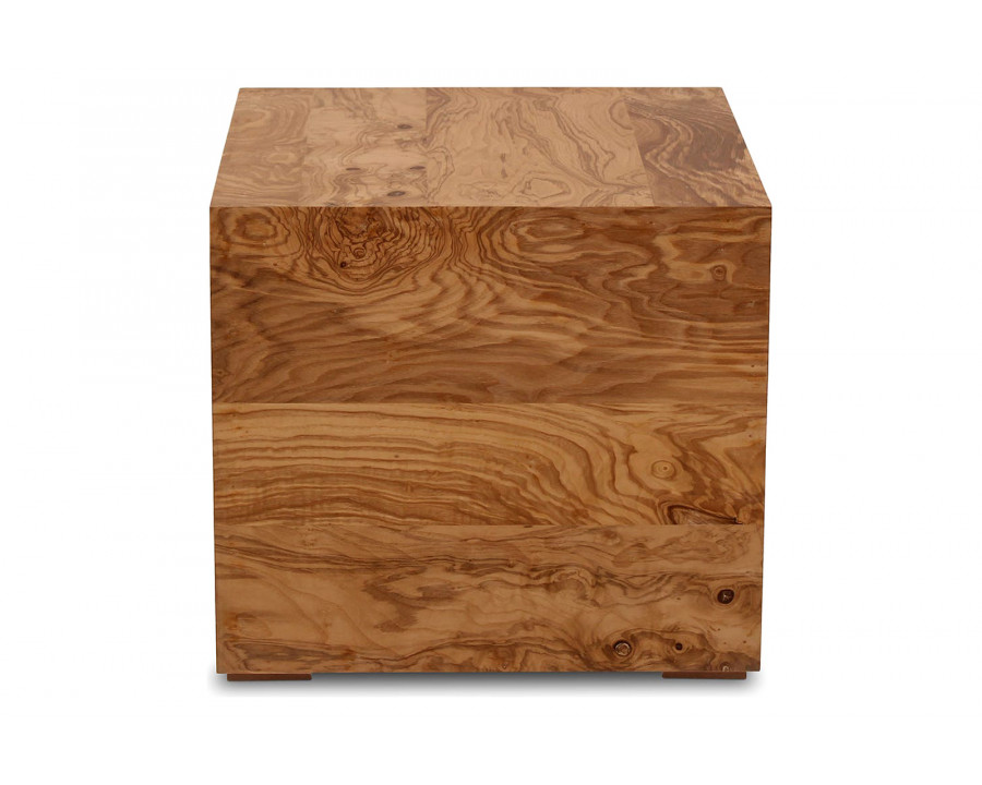 Moe's Nash Side Table - Honey Brown Burl