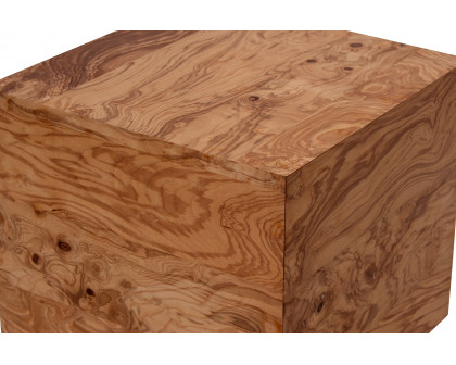 Moe's Nash Side Table - Honey Brown Burl