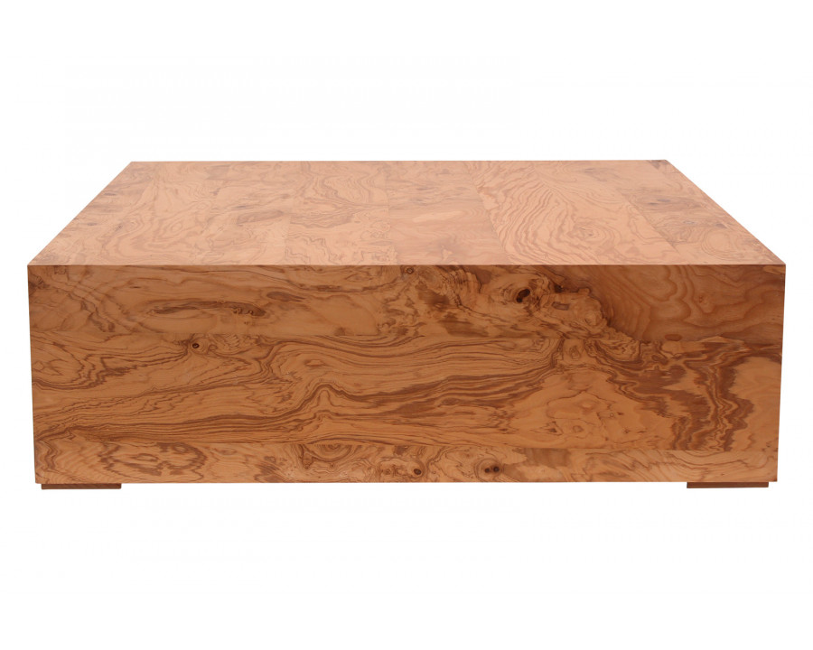 Moe's Nash Coffee Table - Honey Brown Burl