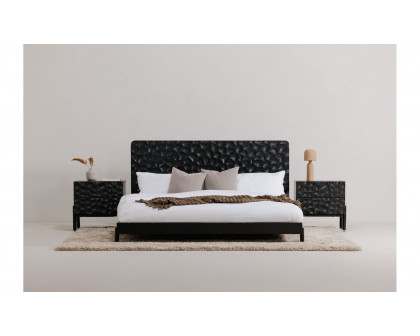 Moe's Misaki Contemporary Queen Size Bed - Black