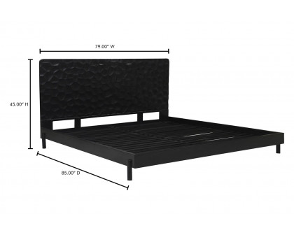 Moe's Misaki Contemporary King Size Bed - Black