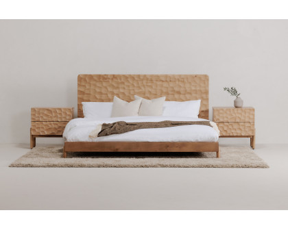 Moe's Misaki Contemporary King Size Bed - Natural