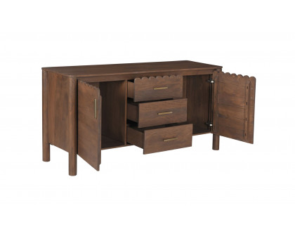 Moe's Wiley Contemporary 3-Drawer Sideboard - Vintage Brown