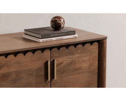 Moe's Wiley Contemporary 4-Door Sideboard - Vintage Brown