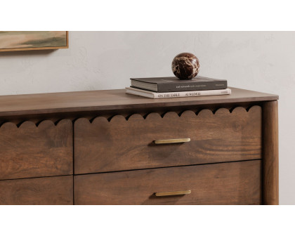 Moe's - Wiley Contemporary 6 Drawers Dresser in Vintage Brown