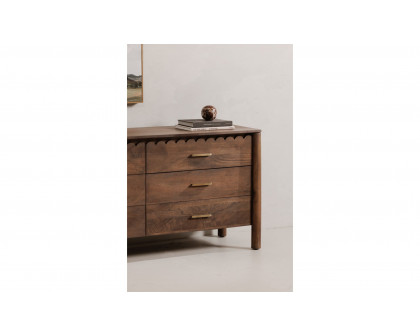 Moe's - Wiley Contemporary 6 Drawers Dresser in Vintage Brown