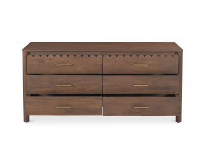 Moe's - Wiley Contemporary 6 Drawers Dresser in Vintage Brown