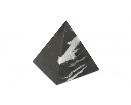 Moe's - Alma Modern Pyramid Tabletop Accent in Black Marble