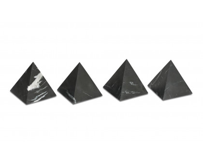 Moe's - Alma Modern Pyramid Tabletop Accent in Black Marble