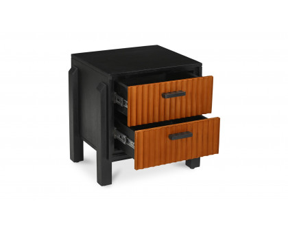 Moe's - Hayden Mid-Century Modern Nightstand in Deep Brown