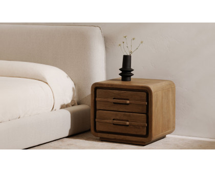 Moe's - Lennon Mid-Century Modern Nightstand in Vintage Brown