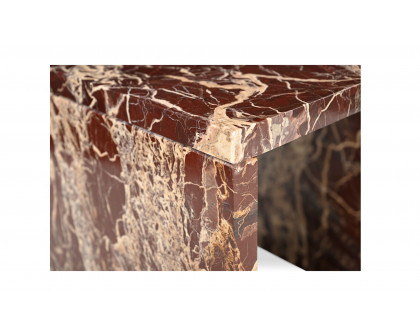 Moe's Rosa Modern Accent Table - Rosso Levanto Marble