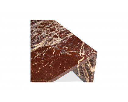 Moe's Rosa Modern Coffee Table - Rosso Levanto Marble