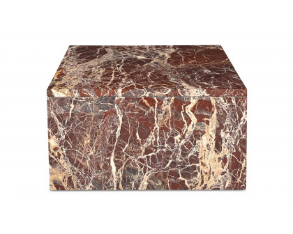 Moe's Rosa Modern Coffee Table - Rosso Levanto Marble