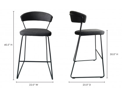 Moe's Adria Bar Stool - Dark Gray