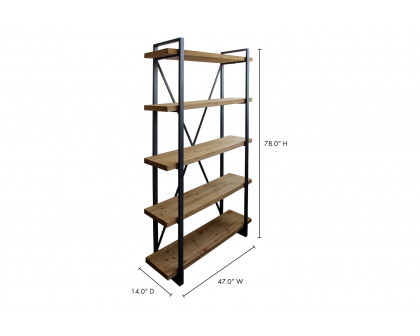 Moe's - Lex 5 Level Shelf in Brown