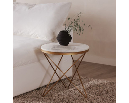 Moe's Haley Side Table - White