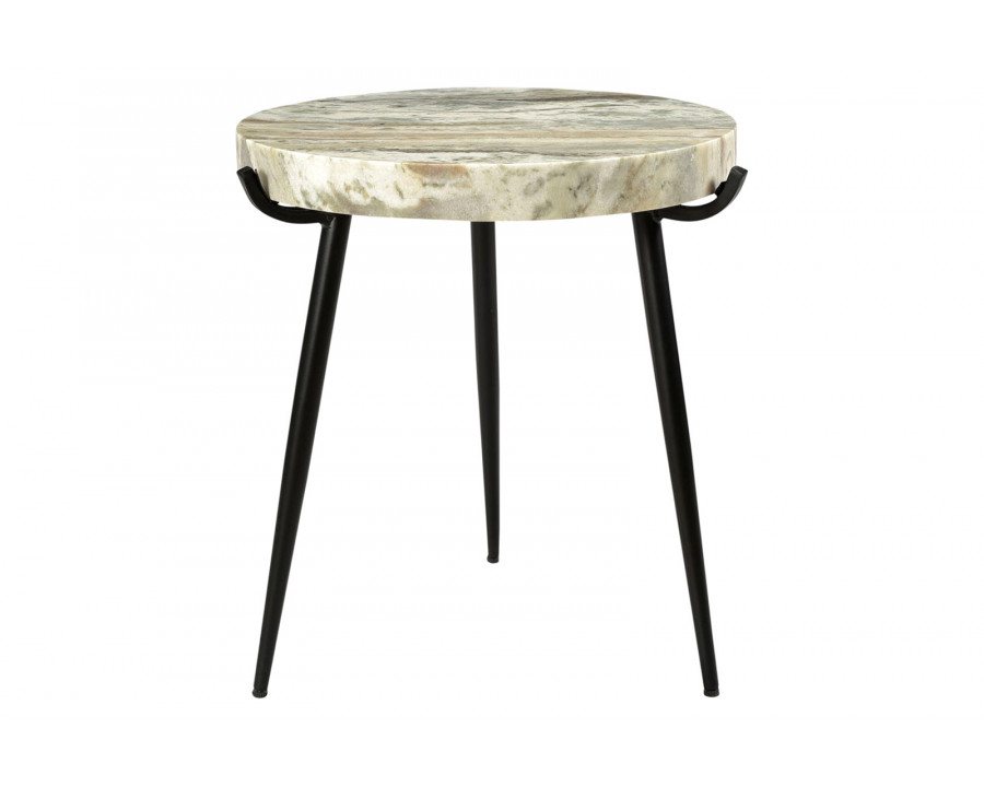 Moe's - Brinley Marble Accent Table in White