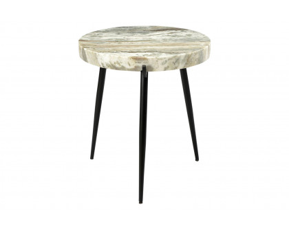 Moe's - Brinley Marble Accent Table in White