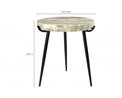 Moe's - Brinley Marble Accent Table in White