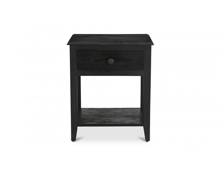 Moe's - Corrine Rustic 1 Drawer Nightstand in Black