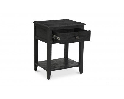 Moe's - Corrine Rustic 1 Drawer Nightstand in Black