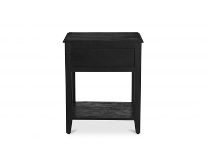 Moe's - Corrine Rustic 1 Drawer Nightstand in Black